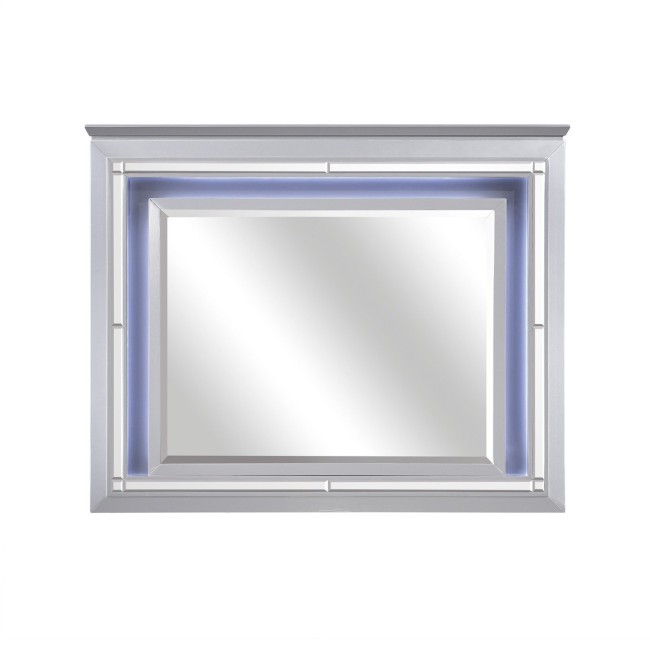 Allura Mirror w/ Lighting (Silver)