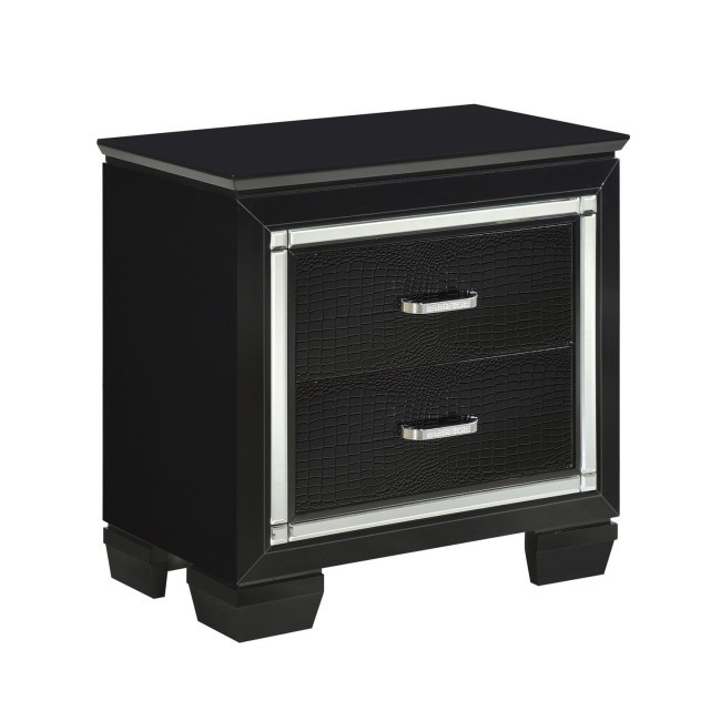 Allura Nightstand w/ Lighting (Black)