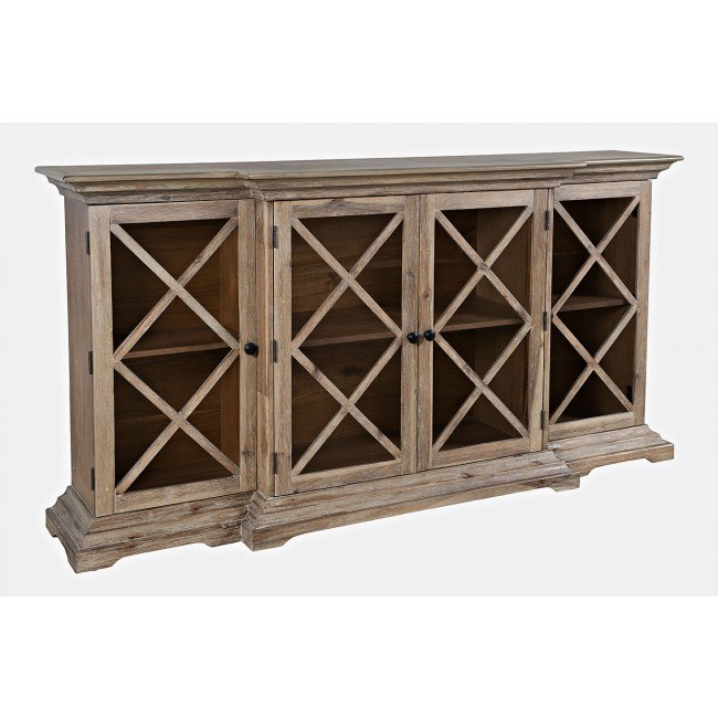 Carrington 70 Inch Breakfront Cabinet (Bisque)