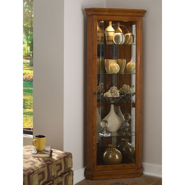 Pulaski oak best sale curio cabinet