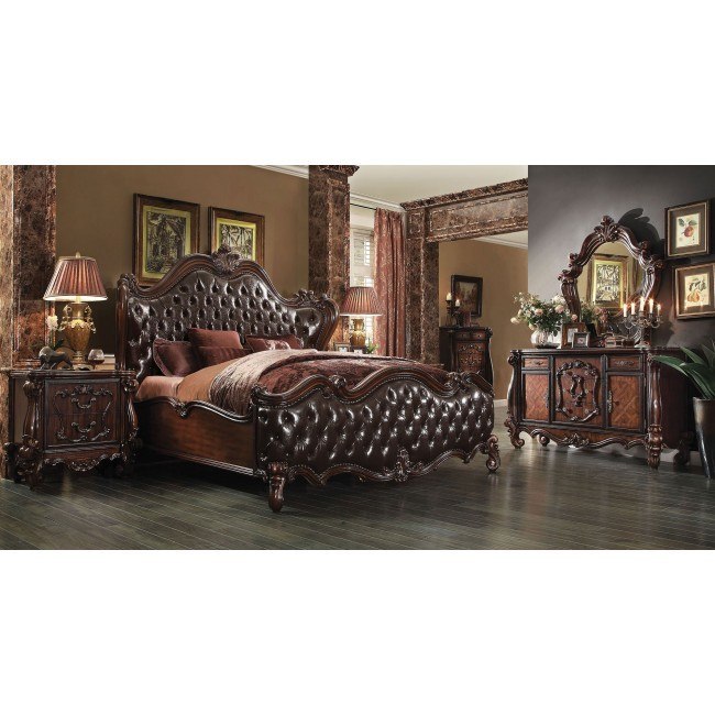 【予約中！】 Upholstered Versailles Bedroom Acme Oak) (Cherry Set 邦楽