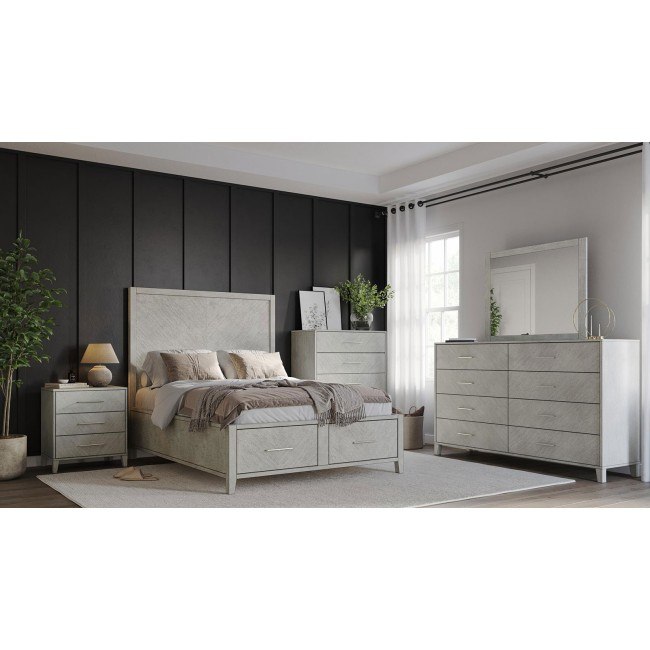 Eloquence Storage Bedroom Set (Grey)