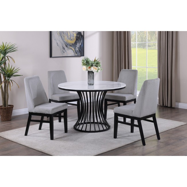 Hadley Dining Room Set w/ Light Grey Chairs