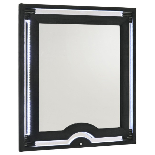 Ravenne Velvet Upholstered LED Mirror