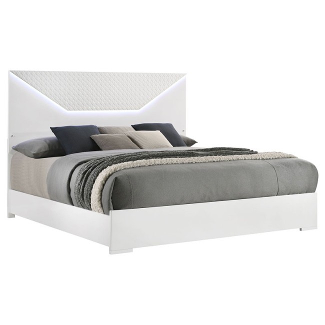 Ives Panel Bed (White)