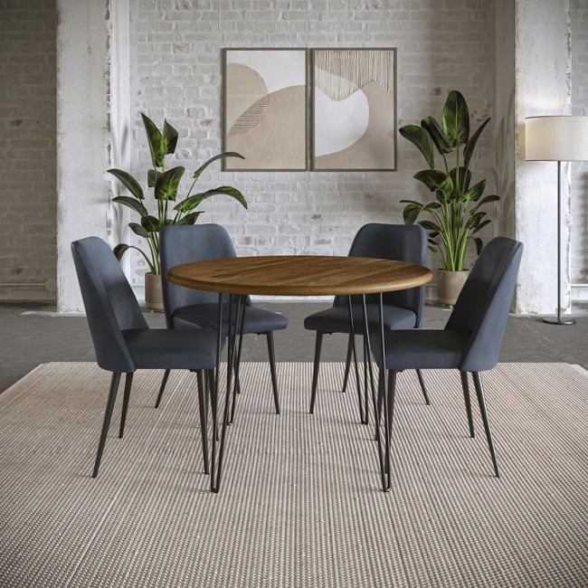 Brennan Dining Room Set w/ Maddox Blueberry Chairs