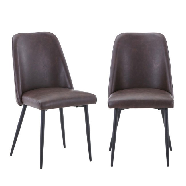 Maddox Dark Brown Side Chair (Set of 2)