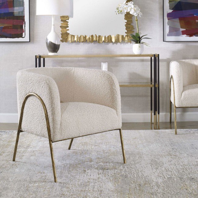 Off white best sale accent chair