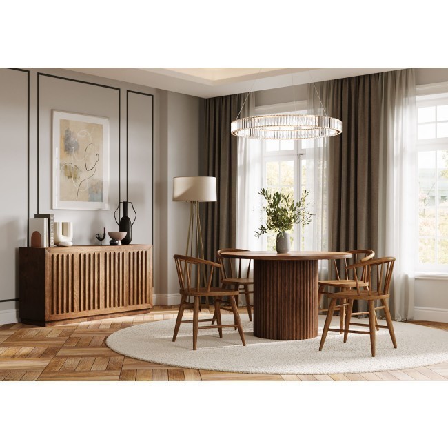 Auden 48 Inch Chestnut Dining Room Set w/ Fitz Chestnut Chairs