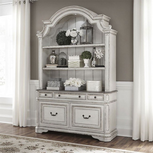 Magnolia Manor Credenza W Hutch Liberty Furniture 2 Reviews