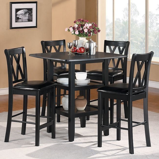 Norman 5 Piece Counter Height Dinette Set Homelegance Furniture Cart
