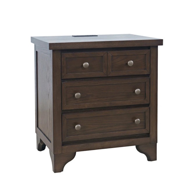 Brentwood Arbor Oak Power Nightstand