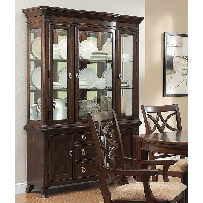 Dining room sets with china outlet cabinet and buffet