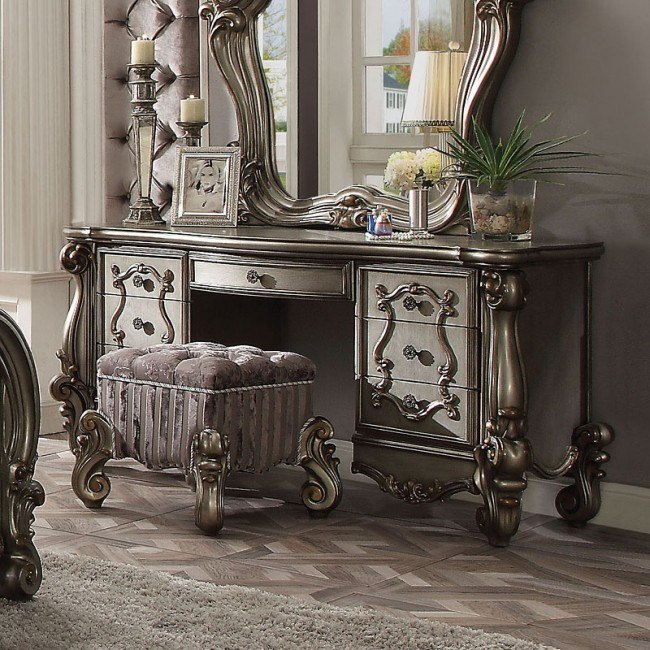 Versailles Vanity Desk (Antique Platinum)