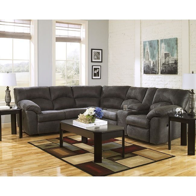 Tambo pewter discount reclining laf sectional