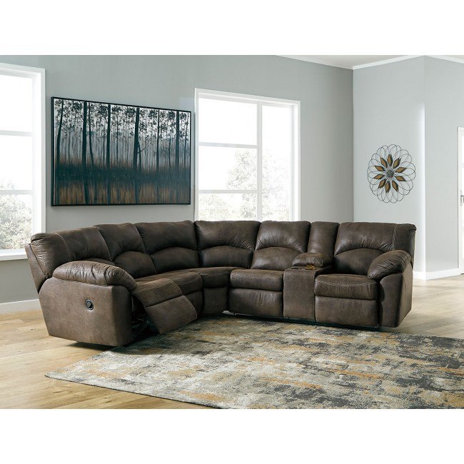 Tambo Canyon Reclining Sectional Signature Design Furniture Cart