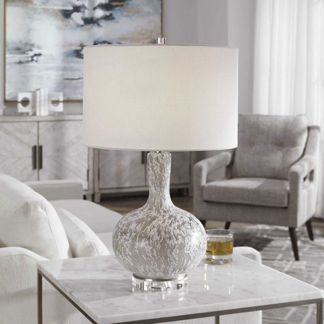 Distressed white table lamp clearance