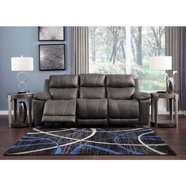 Erlangen Midnight Power Reclining Sofa W Adjustable Headrests Signature Design Furniture Cart