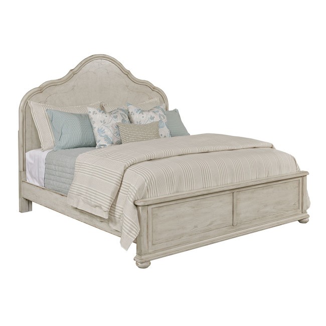 Cambric Vignette Panel Bed (Creme)