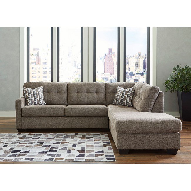 Chocolate sectional outlet with chaise