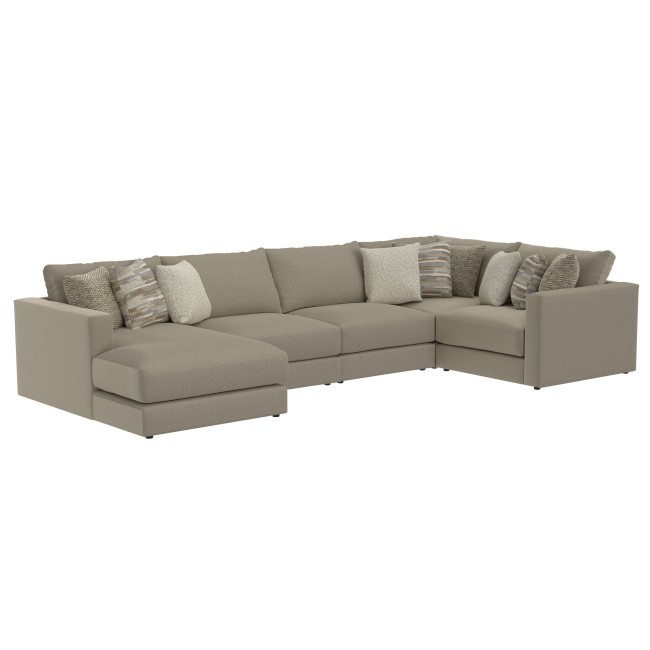 Amelia Sand 5-Piece Left Chaise Sectional