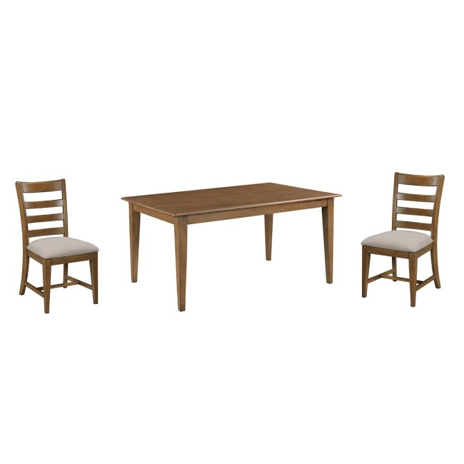 Kafe 60 Inch Dining Set w/ Ladderback Chairs (Latte)