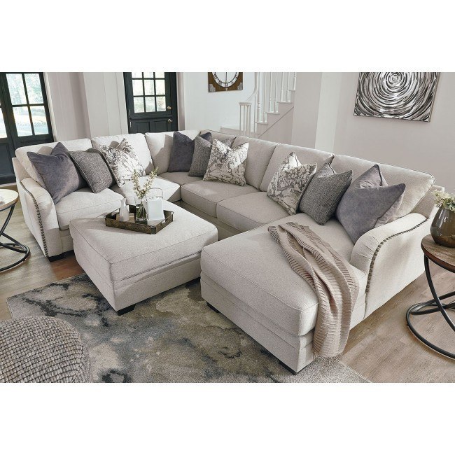 Benchcraft dellara shop chalk chaise sectional