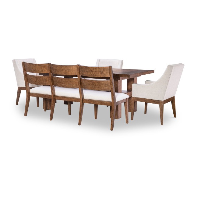 Artisans Place Dining Room Set w/ Upholstered Chairs and Bench