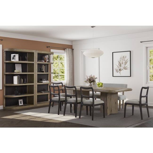Playa Double Pedestal Dining Room Set w/ Wood Back Chairs