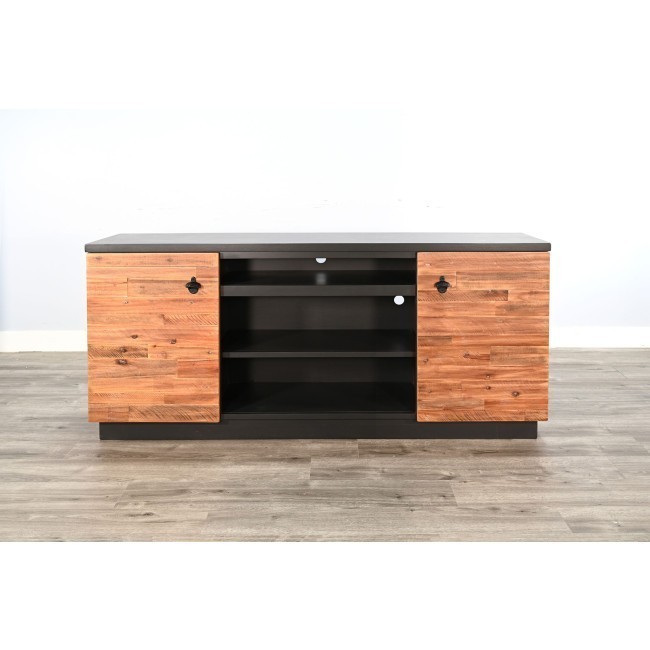 Alpine Grey and Tobacco Leaf 78-inch Media Console