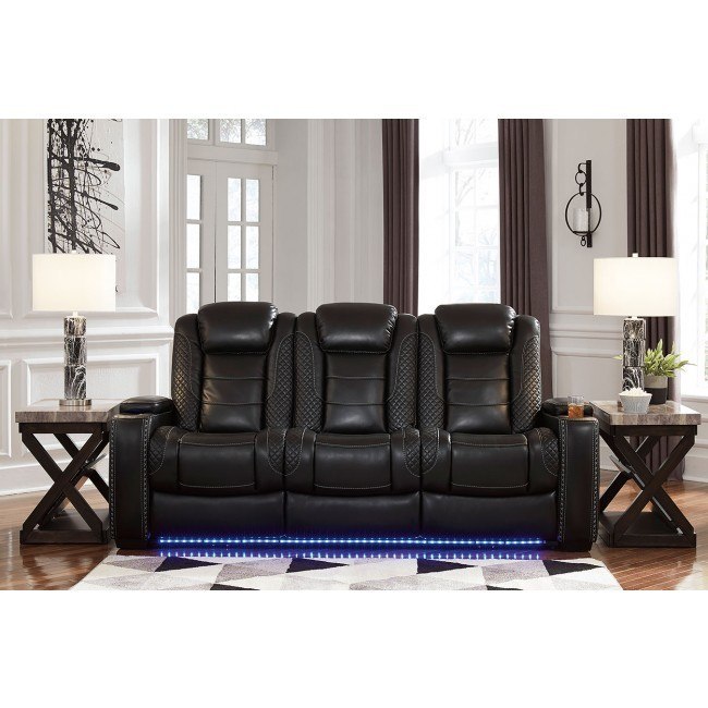 Party time midnight power reclining sofa with adjustable headrest new arrivals