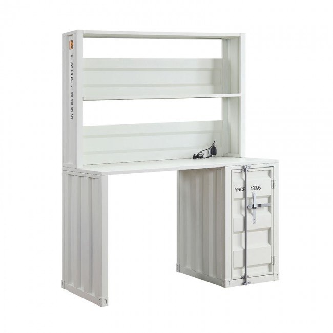 Cargo Youth Desk w/ Hutch (White)