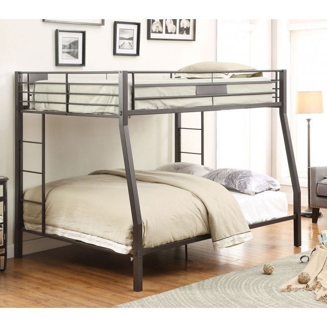Limbra Full XL Over Queen Bunk Bed Black Sand Acme Furniture Furniture Cart