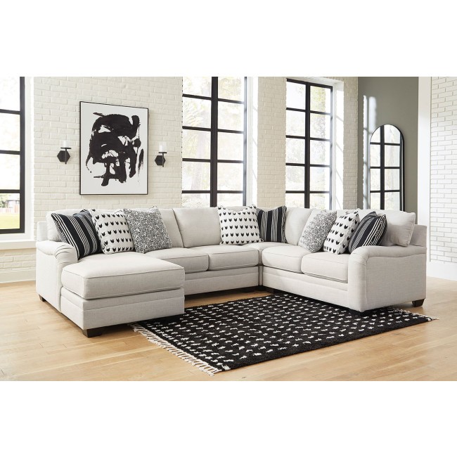Huntsworth Dove Gray Modular Left Chaise Sectional
