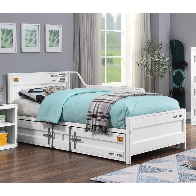 Cargo Youth Daybed W/ Trundle (White) Acme Furniture | Furniture Cart