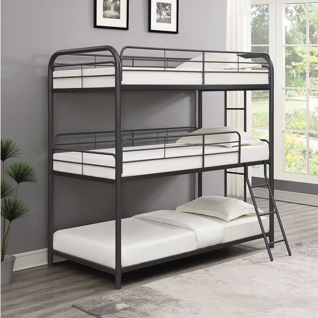 Garner Triple Bunk Bed Twin Coaster Furniture Furniture Cart