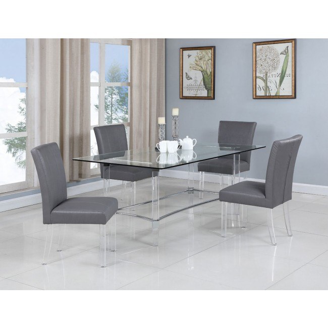 Small glass top dining sales table set