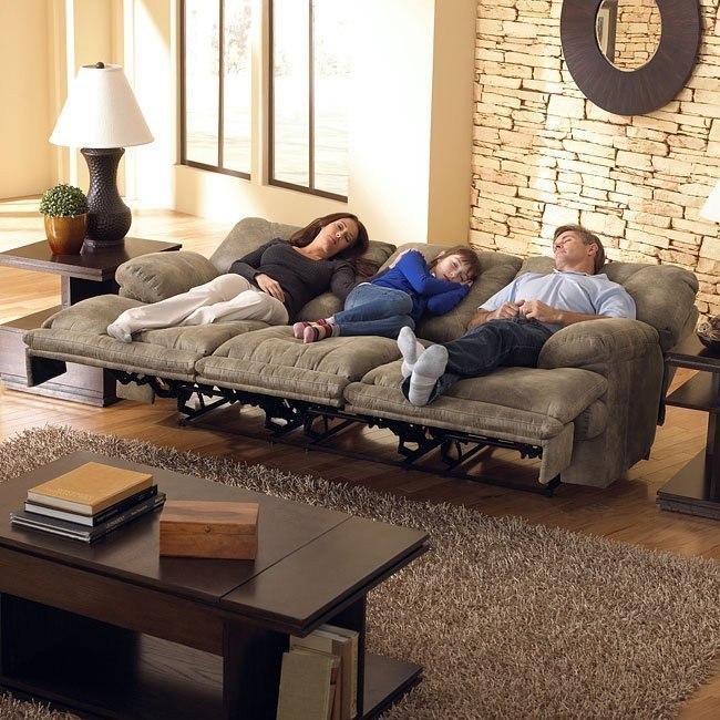 Voyager Lay Flat Triple Reclining Sofa Brandy Catnapper 1 Reviews Furniture Cart