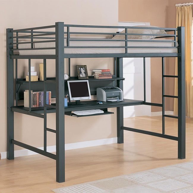 Metal Workstation Full Loft Bed Coaster Furniture Furniture Cart