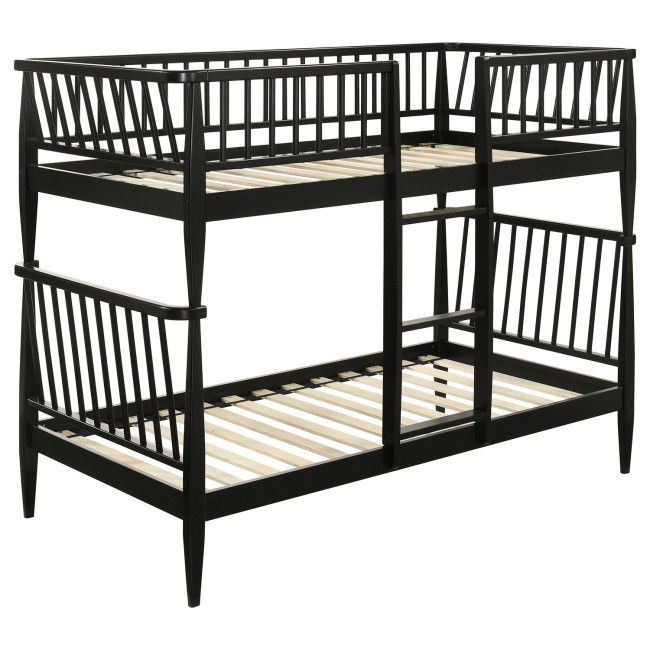 Abram Black Twin over Twin Bunk Bed
