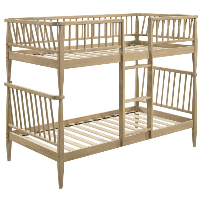 Abram Almond Twin over Twin Bunk Bed