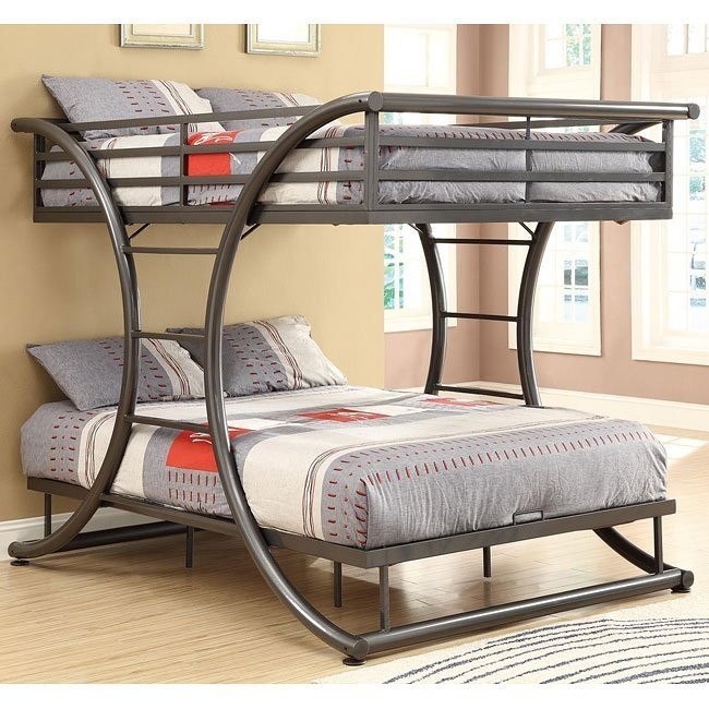 Gunmetal Bunk Bed Coaster Furniture Furniture Cart