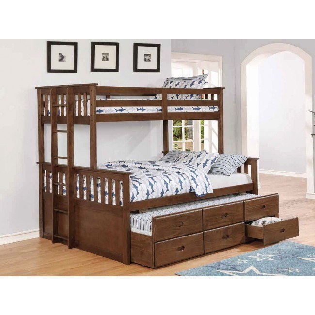 Atkin Twin XL Over Queen Bunk Bed Coaster Furniture Furniture Cart