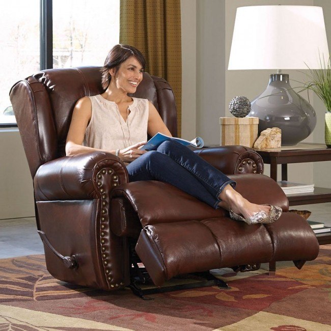 Deluxe clearance leather recliner