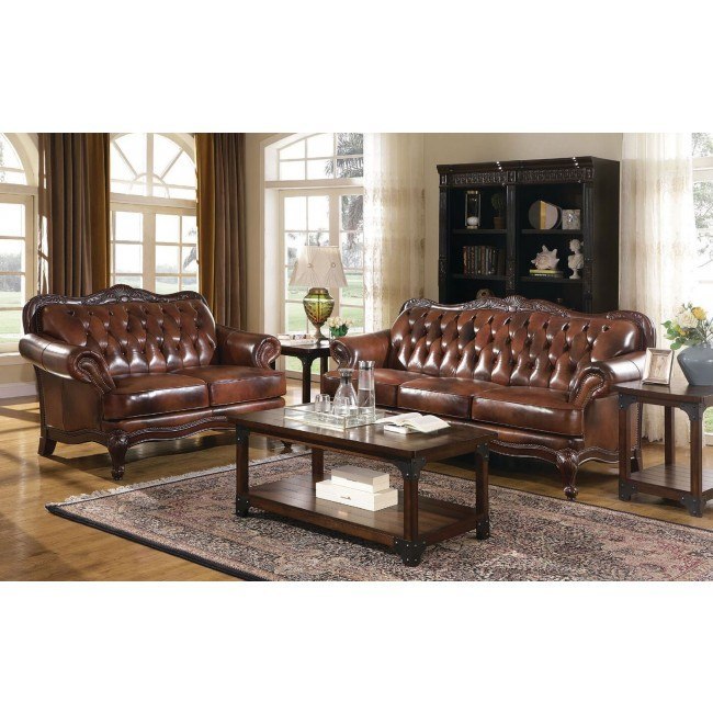 Victoria Leather Living Room Set