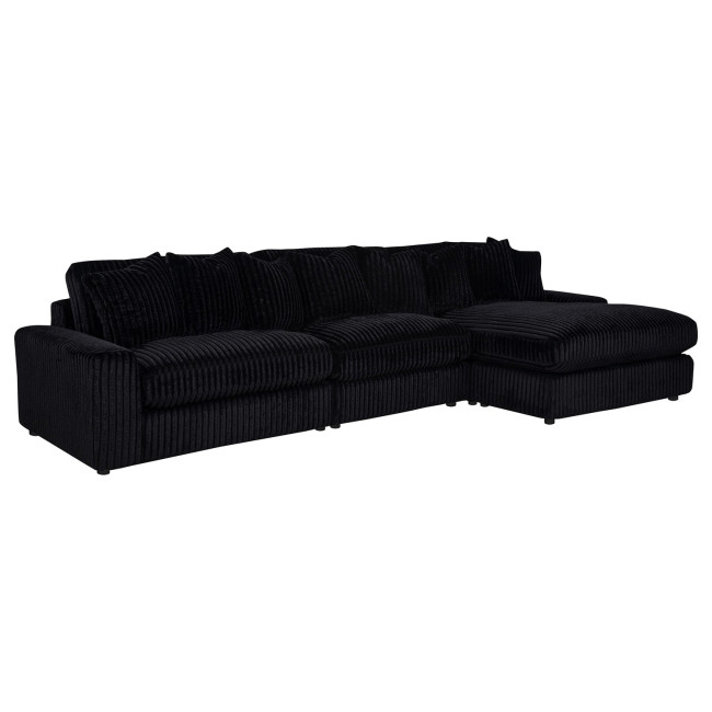 Blaine Black 3-Piece Sectional