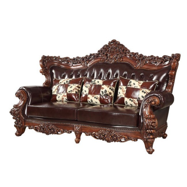 Amazon.com: Acme Bently Tufted Sofa with 7 Pillows in