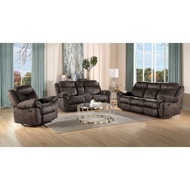 Zubaida Reclining Living Room Set (Chocolate)