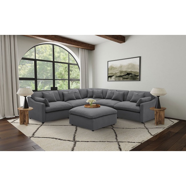 Hobson 6-Piece Modular Sectional Set (Charcoal)