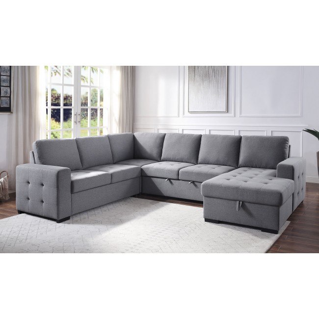 Nardo Storage Sleeper Sofa Sectional Acme Furniture Furniture Cart